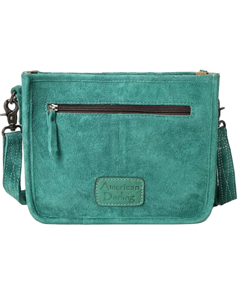 American Darling Western Genuine Suede Leather Crossbody Bag