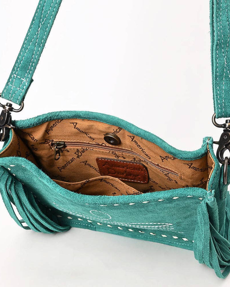 American Darling Western Genuine Suede Leather Crossbody Bag
