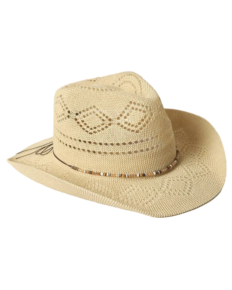 Eco-Friendly Woven Cowboy Panama Adjustable Sun Hat