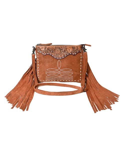 American Darling Western Genuine Suede Leather Cross Body Bag