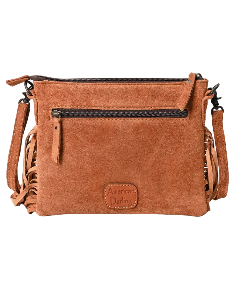 American Darling Western Genuine Suede Leather Cross Body Bag