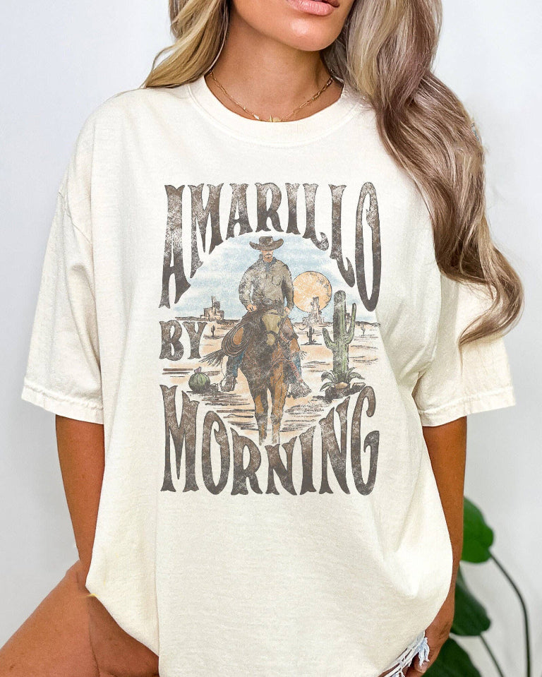 Vintage Amarillo By Morning Shirt, Cowboy Nashville Shirt