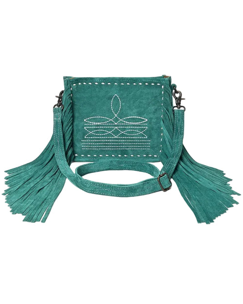 American Darling Western Genuine Suede Leather Crossbody Bag