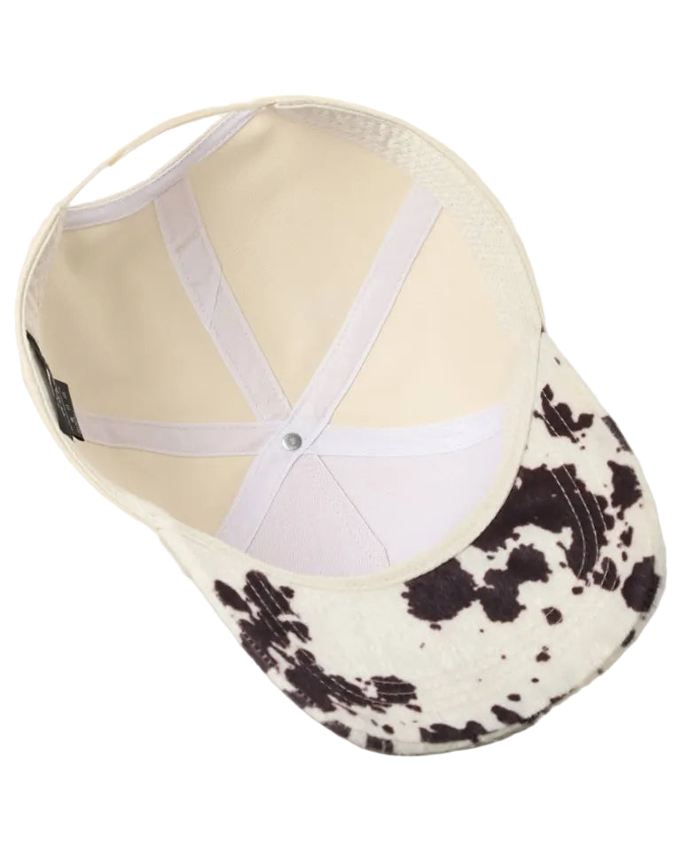 Cowboy Club Embroidered Patch Animal Print Trucker Hat