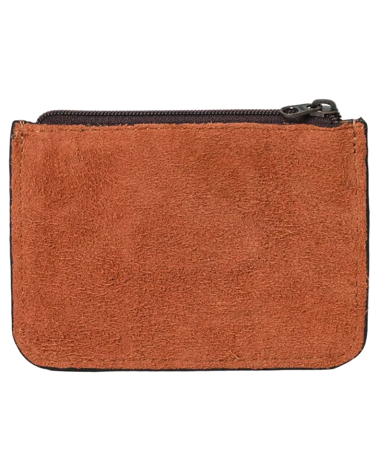 American Darling Western Genuine Suede Leather Card /Coin Holder