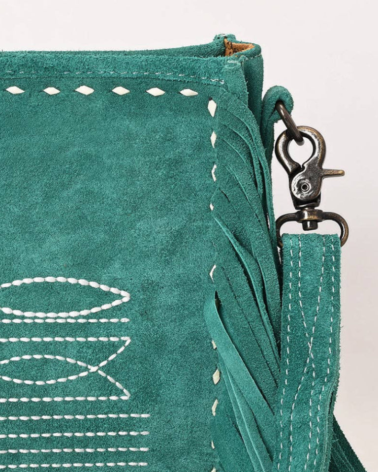 American Darling Western Genuine Suede Leather Crossbody Bag
